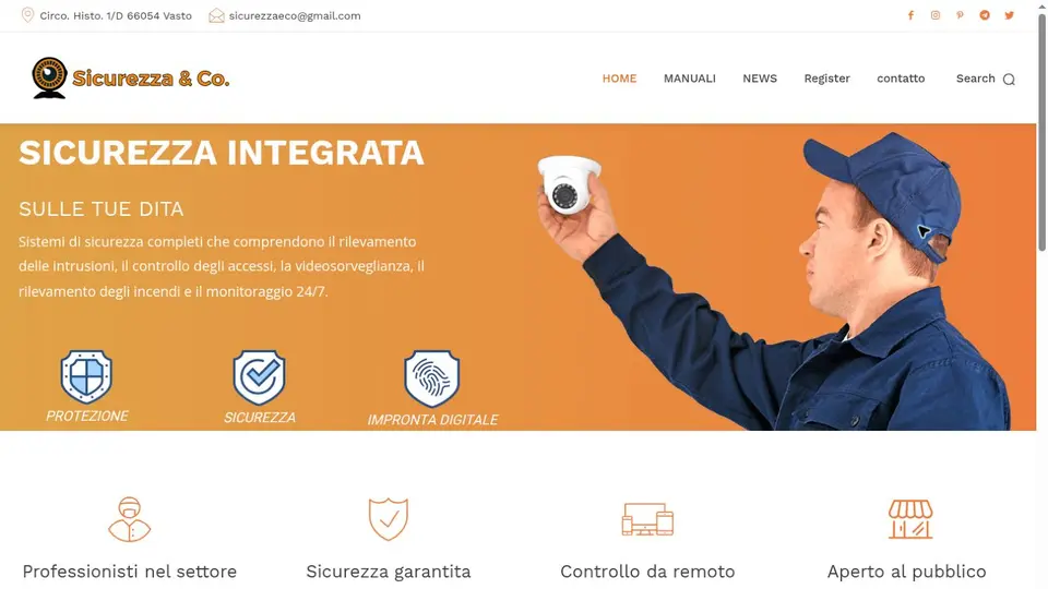 Homepage del progetto Sicurezza & Co
