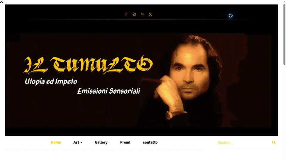 Homepage del progetto artistico Tumultoutopia